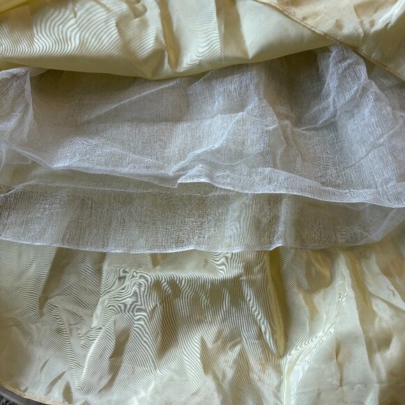 VTG Betty Lane Original 1950s Butter Yellow Cupcake Party Dress Rockabilly Pinup - Picture 12 of 15